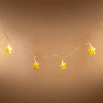 LED декоративна гирлянда 10xLED/2xAA 1,65m топла бяла светлина