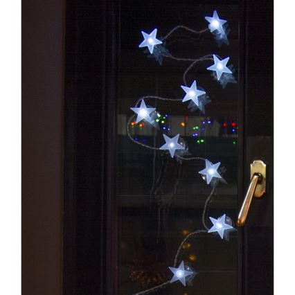 LED декоративен гирлянд с вендузи 10xLED/2xAA 1,8m студено бяло