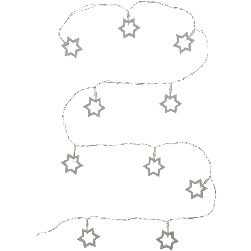 LED Декоративна верига 10xLED/2xAA 1,8 м топло бял