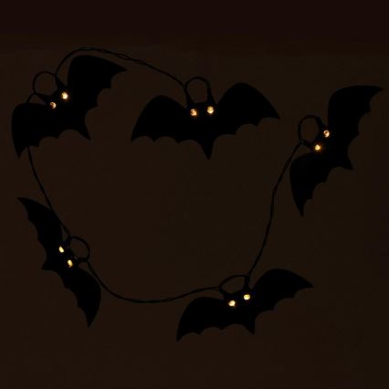 LED Декоративна верига HALLOWEEN 10xLED/2xAA/топло бял 1,3 м прилепи