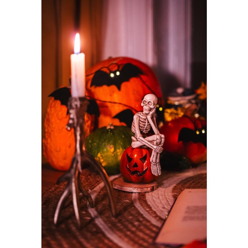LED Декоративна верига HALLOWEEN 10xLED/2xAA/топло бял 1,3 м прилепи
