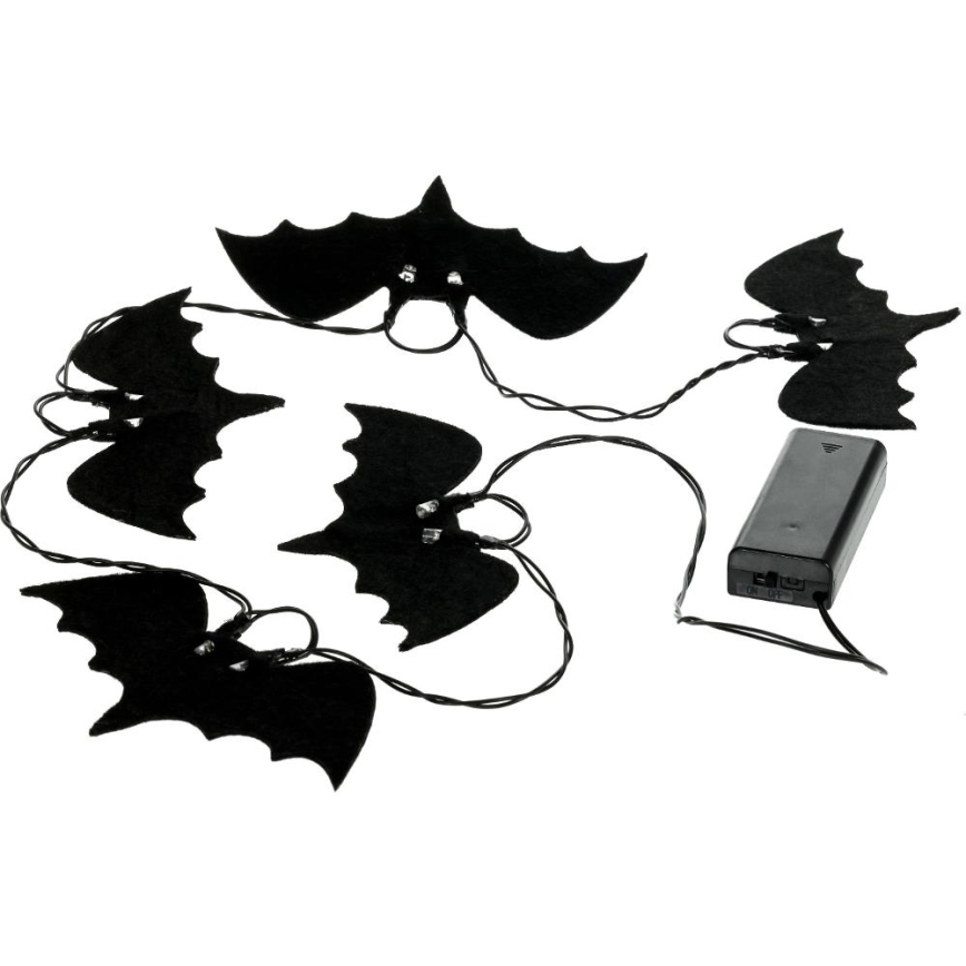 LED Декоративна верига HALLOWEEN 10xLED/2xAA/топло бял 1,3 м прилепи