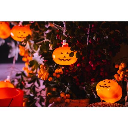 LED Декоративна верига HALLOWEEN 20xLED/3xAA/топло бял 3,3 м тикви