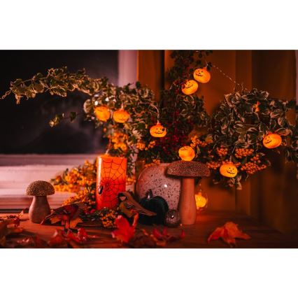 LED Декоративна верига HALLOWEEN 20xLED/3xAA/топло бял 3,3 м тикви
