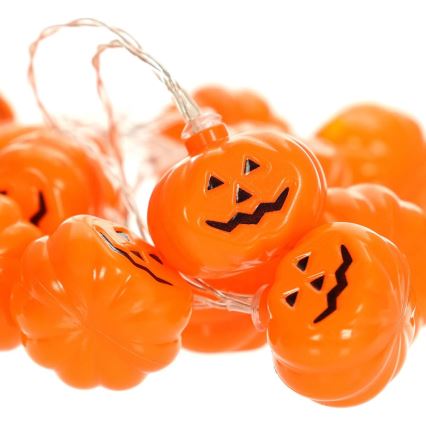 LED Декоративна верига HALLOWEEN 20xLED/3xAA/топло бял 3,3 м тикви