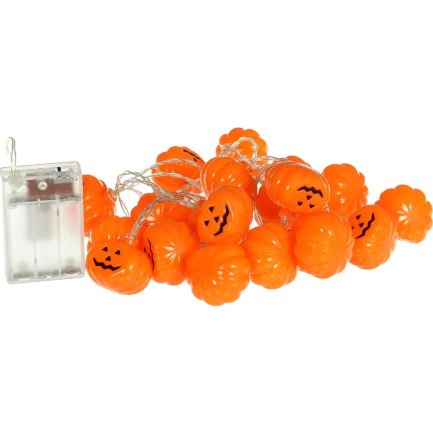 LED Декоративна верига HALLOWEEN 20xLED/3xAA/топло бял 3,3 м тикви