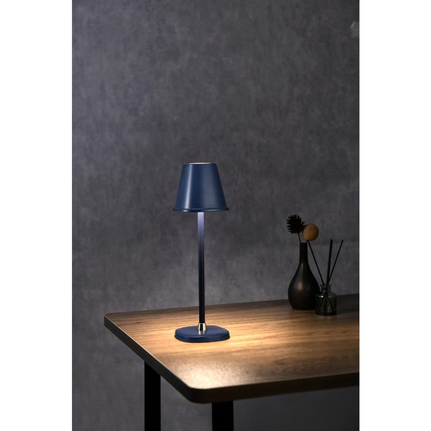 LED Димируема акумулаторна настолна лампа LED/3W/1800 mAh тъмносин