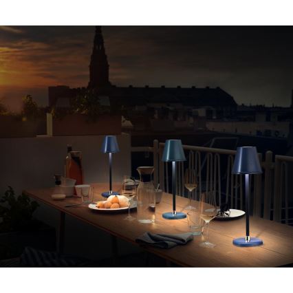 LED Димируема акумулаторна настолна лампа LED/3W/1800 mAh тъмносин