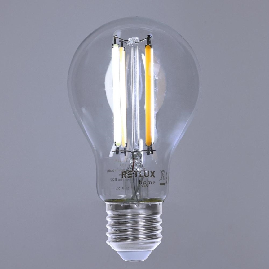 LED Димируема крушка FILAMENT A60 E27/7W/230V 2700-6500K Wi-Fi Tuya
