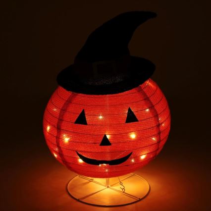 LED Екстериорен декорация HALLOWEEN LED/3xAA/топло бял IP44 тиква