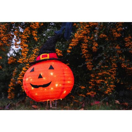 LED Екстериорен декорация HALLOWEEN LED/3xAA/топло бял IP44 тиква