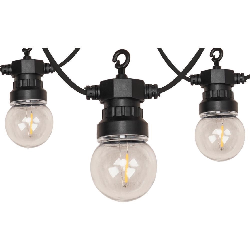 LED Екстериорни декоративни лампички ГИРЛЯНДА G45 10xE27/230V 8m IP44 топло бяло