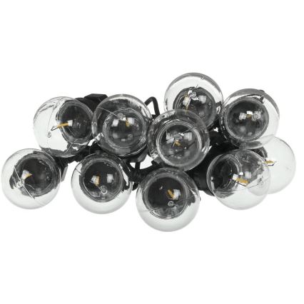 LED Екстериорни декоративни лампички ГИРЛЯНДА G45 10xE27/230V 8m IP44 топло бяло