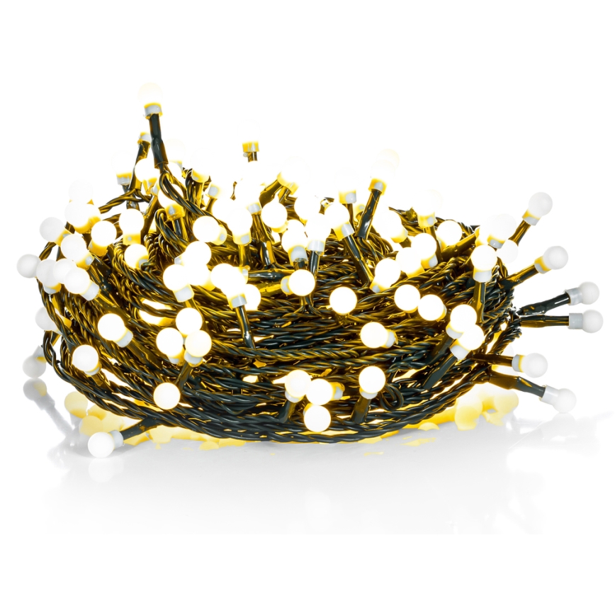 LED Екстериорни Коледни лампички 100xLED/8 функции 15м IP44 топло бели