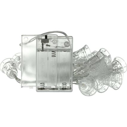 LED  гирлянд 20xLED/3xAA/топла бяла 2,2m звънчета