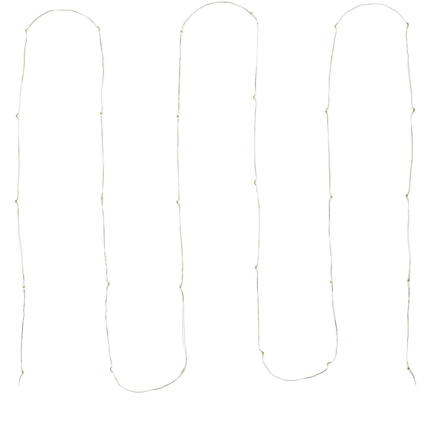 LED  гирлянд 30xLED/3xAA 3,3m студено бяло