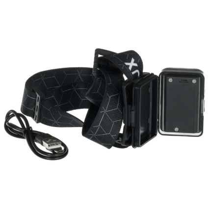 LED зареждаема челна лампа LED/3W/1200 mAh IP67 черна