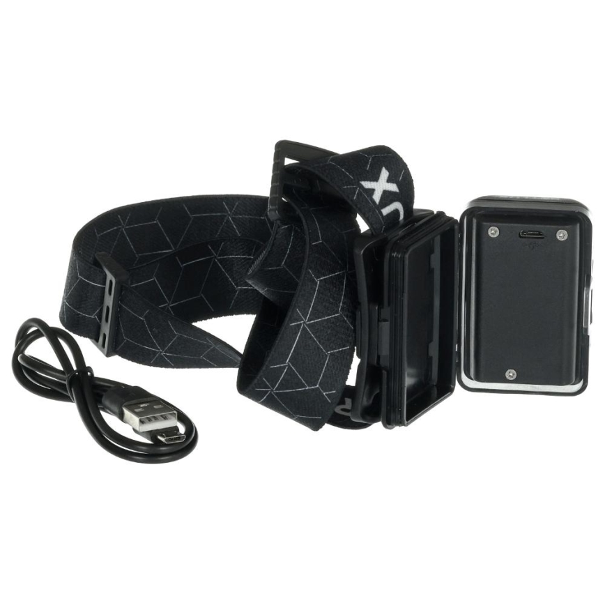 LED зареждаема челна лампа LED/3W/1200 mAh IP67 черна