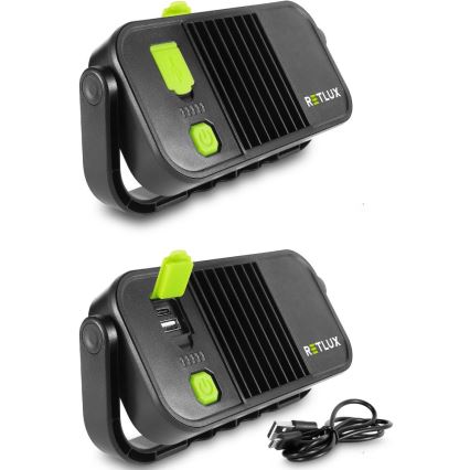 LED работен фенер с функция powerbank LED/4400 mAh IP44 жълто/черно