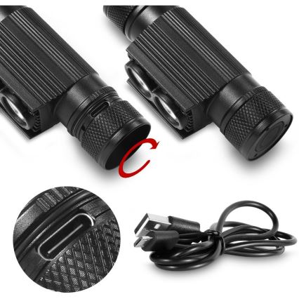 LED регулируема презареждаема алуминиева челна лампа LED/2600 mAh IP65