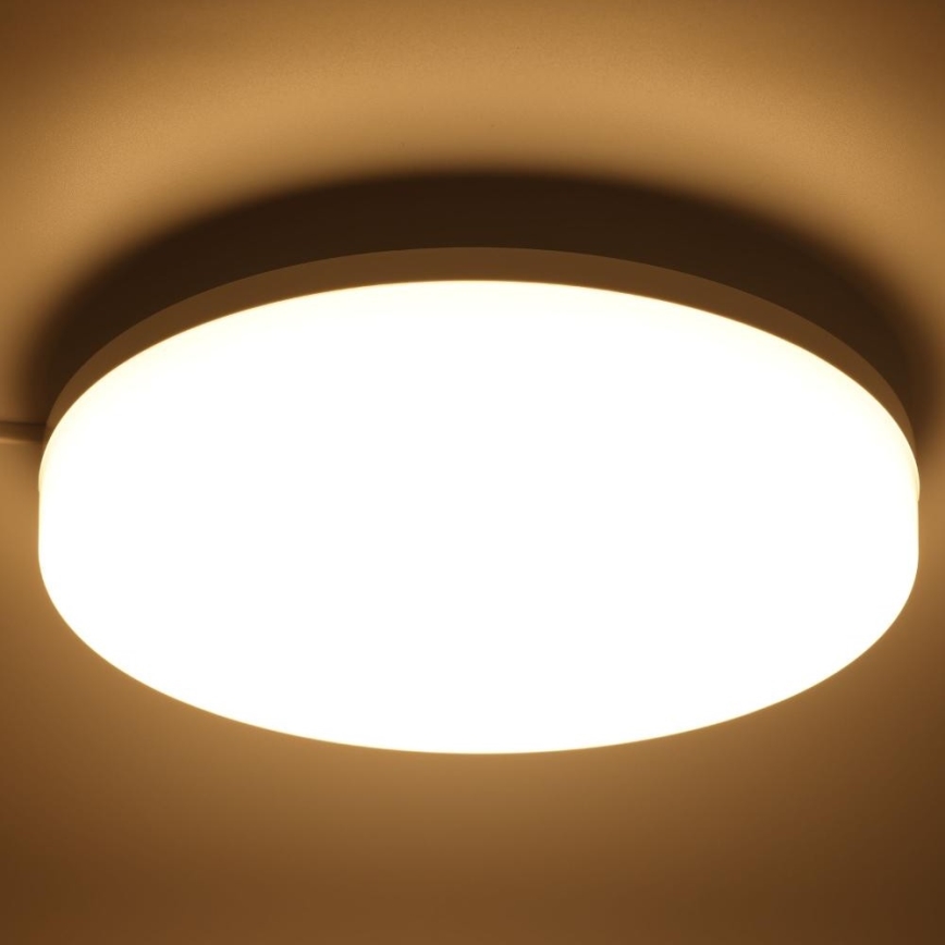 LED RGBW Димируем плафон за баня LED/20W/230V Wi-Fi IP44 бял