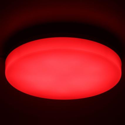 LED RGBW Димируем плафон за баня LED/20W/230V Wi-Fi IP44 бял
