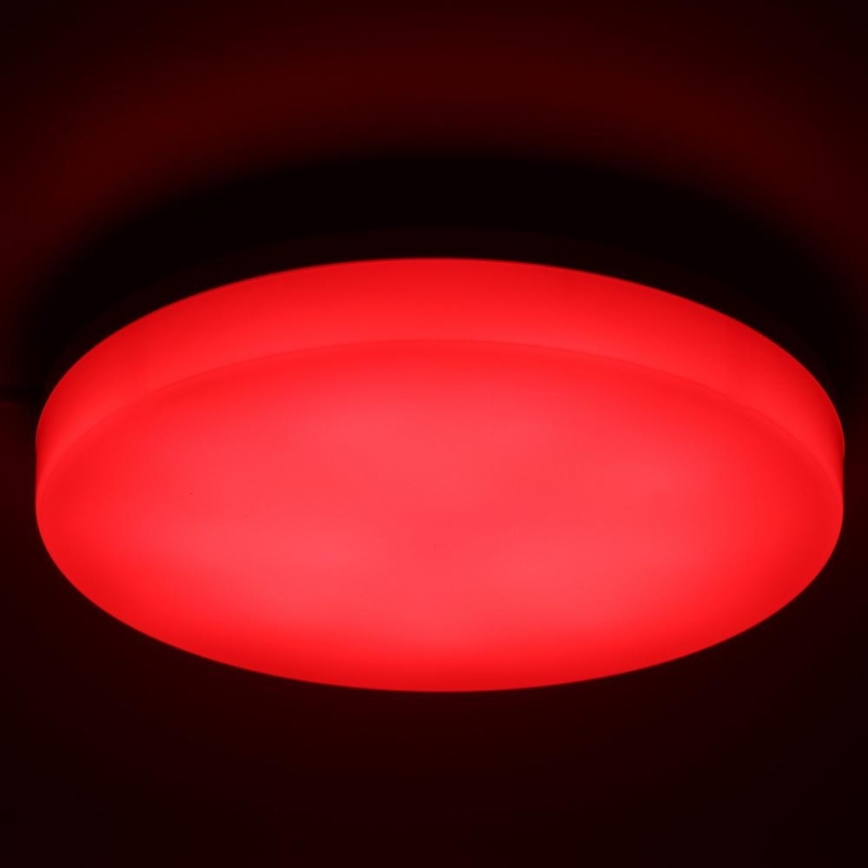 LED RGBW Димируем плафон за баня LED/20W/230V Wi-Fi IP44 бял