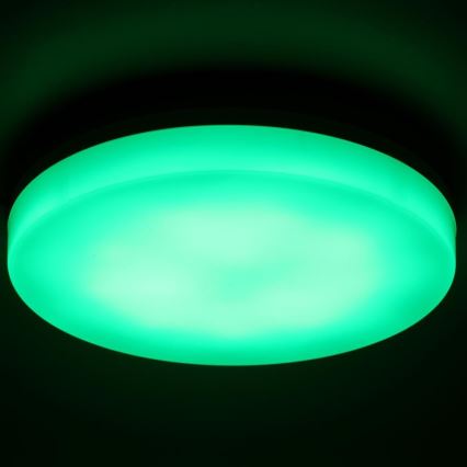 LED RGBW Димируем плафон за баня LED/20W/230V Wi-Fi IP44 бял