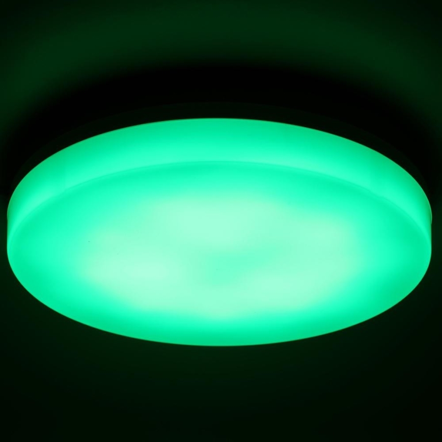 LED RGBW Димируем плафон за баня LED/20W/230V Wi-Fi IP44 бял