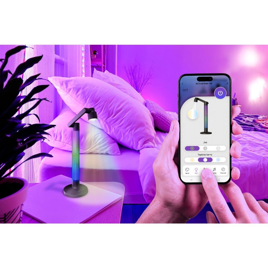 LED RGBW Димируема настолна лампа LED/10W/5V 2700-6000K Wi-Fi Tuya + дистанционно управление