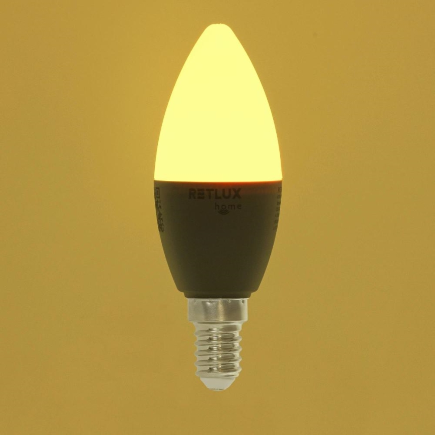 LED RGBW Димируема крушка C37 E14/4,5W/230V 2700-6500K Wi-Fi Tuya