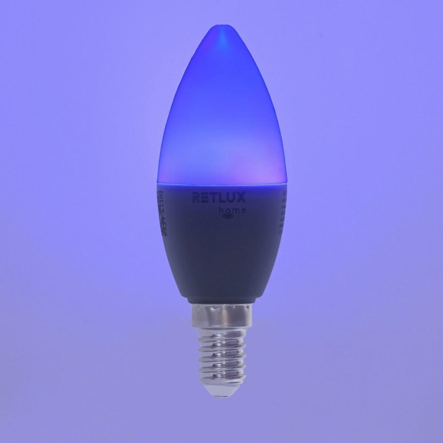 LED RGBW Димируема крушка C37 E14/4,5W/230V 2700-6500K Wi-Fi Tuya