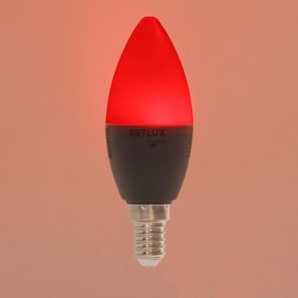 LED RGBW Димируема крушка C37 E14/4,5W/230V 2700-6500K Wi-Fi Tuya