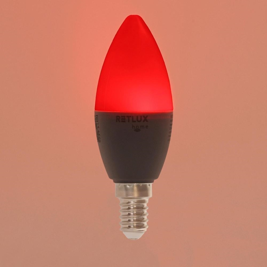 LED RGBW Димируема крушка C37 E14/4,5W/230V 2700-6500K Wi-Fi Tuya