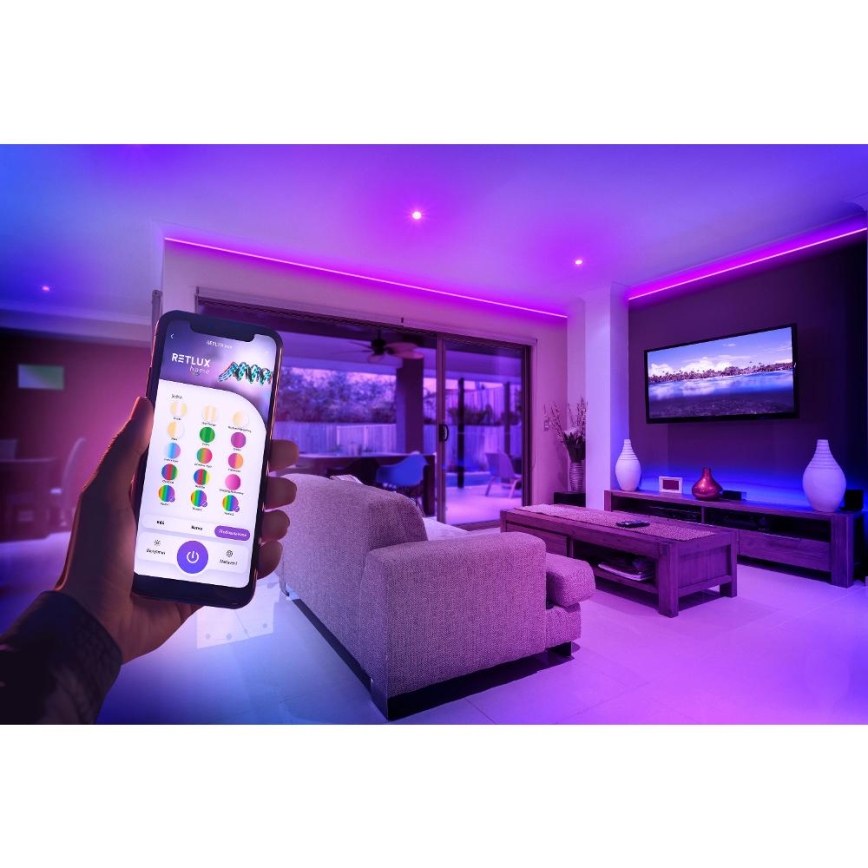LED RGBW Интелигентен димируема лента 5m LED/230V 2700-6500K Wi-Fi Tuya + дистанционно управление