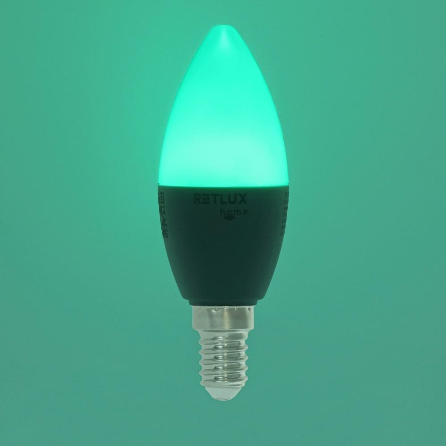 LED RGBW димируема крушка C37 E14/4,5W/230V 2700-6500K Wi-Fi Tuya