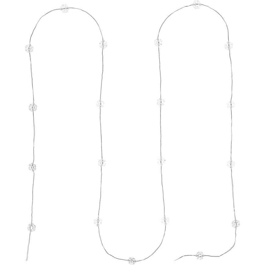 LED  гирлянд 20xLED/2xAA 2,3m студено бяло