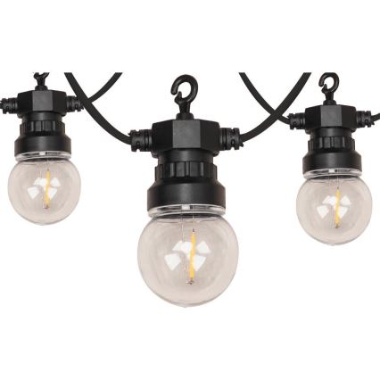 LED Външна декоративна верига GIRLANDA G45 10xE27/230V 8m IP44 топла бяла