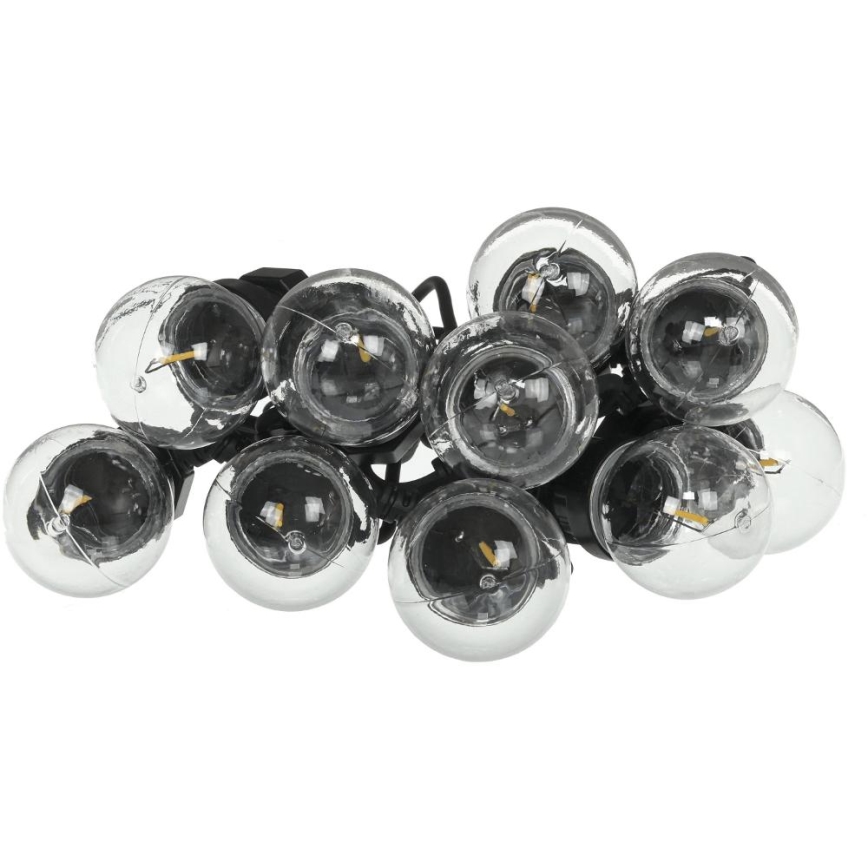 LED Външна декоративна верига GIRLANDA G45 10xE27/230V 8m IP44 топла бяла