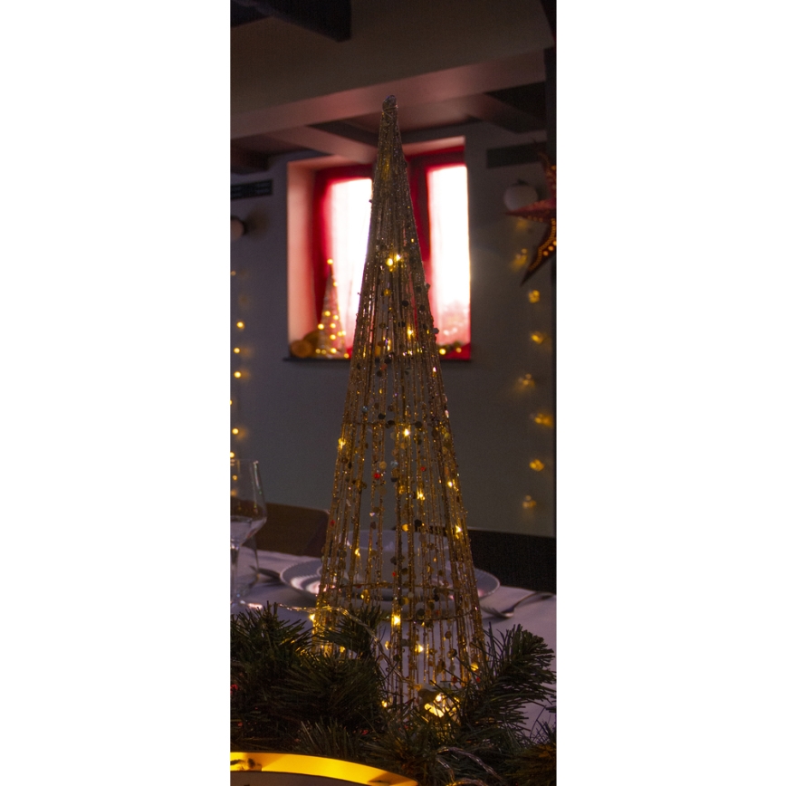 LED Коледна декорация LED/2xAA 40 см конус