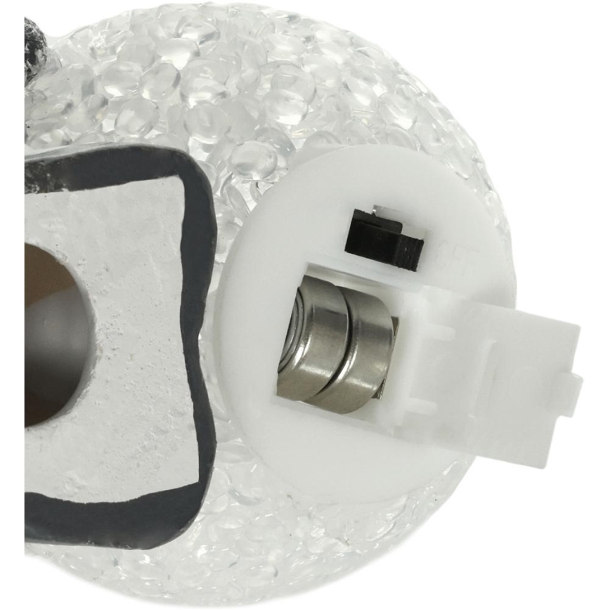 LED Коледна декорация LED/2xLR44/топло бял снежен човек със снежна топка