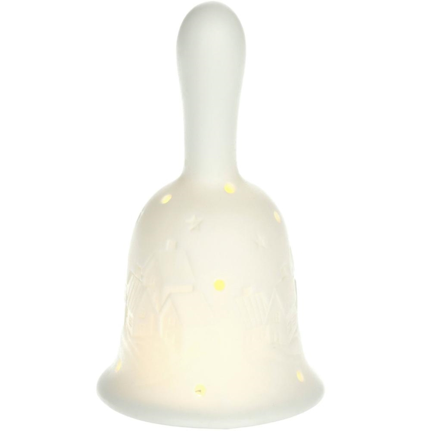 LED Коледна декорация LED/2xLR44/топло бял камбана