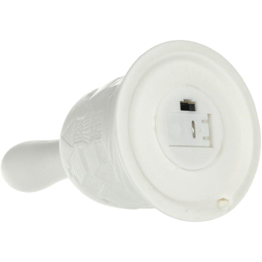LED Коледна декорация LED/2xLR44/топло бял камбана