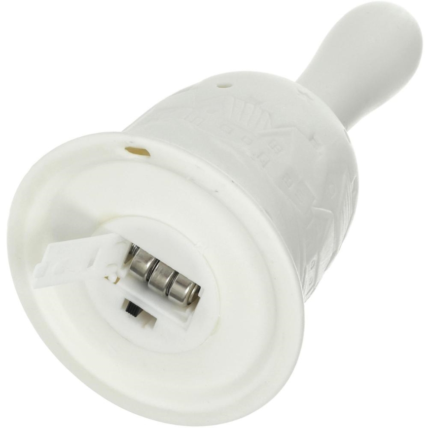 LED Коледна декорация LED/2xLR44/топло бял камбана