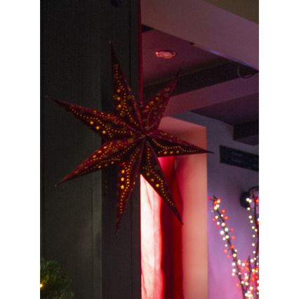 LED Коледна декорация LED/3xAA звезда червена