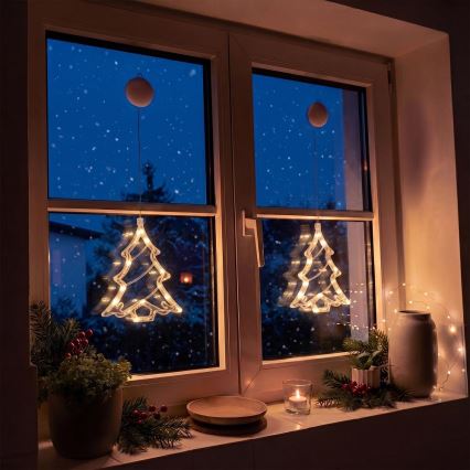 LED коледна декорация LED/3xAAA/топла бяла елхичка