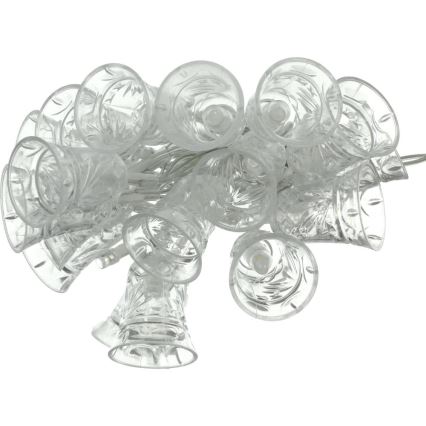 LED Коледни лампички 20xLED/3xAA/топло бял 2,2 м камбанки