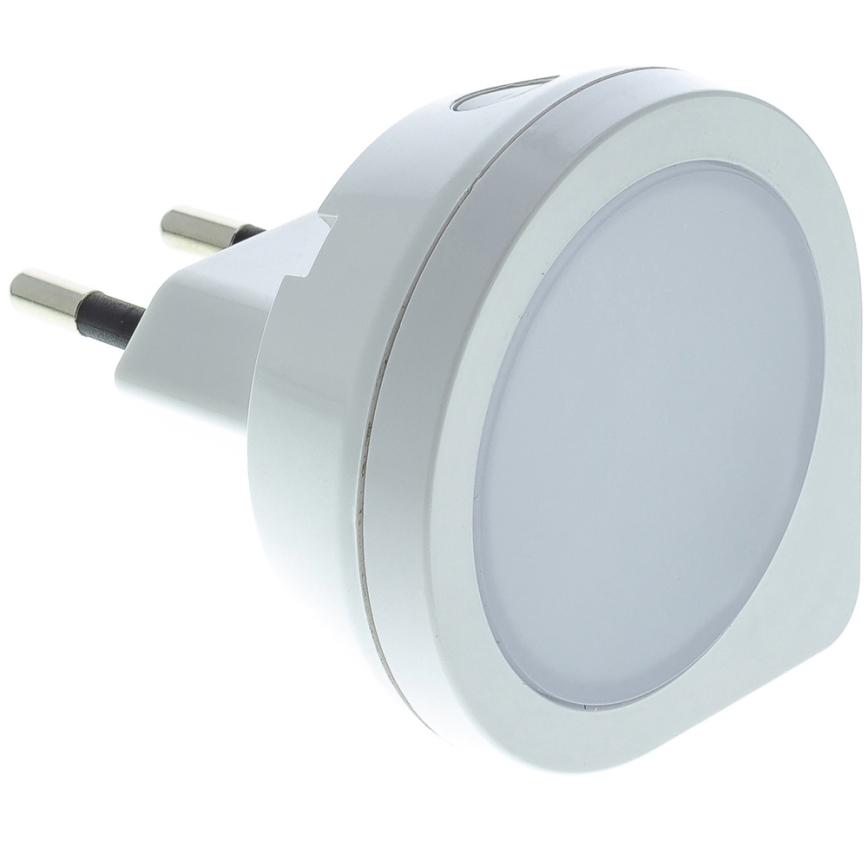 LED Контакт с ориентировъчна светлина със сензор LED/0,4W/230V 3000K бял