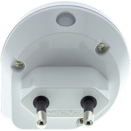 LED Контакт с ориентировъчна светлина със сензор LED/0,4W/230V 3000K бял