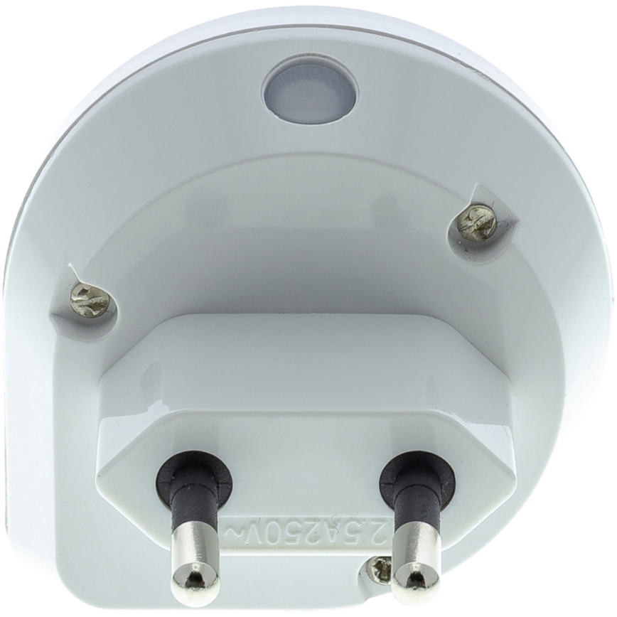 LED Контакт с ориентировъчна светлина със сензор LED/0,4W/230V 3000K бял